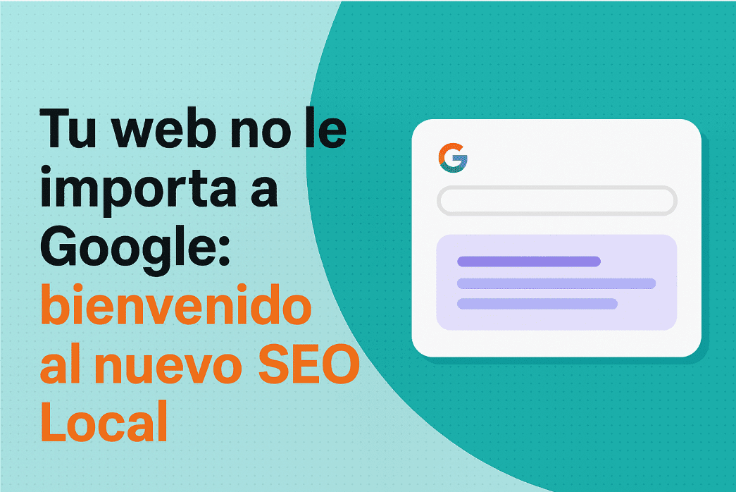 Ilustración sobre el nuevo SEO Local con énfasis en la desaparición de las webs en los resultados de Google con IA.